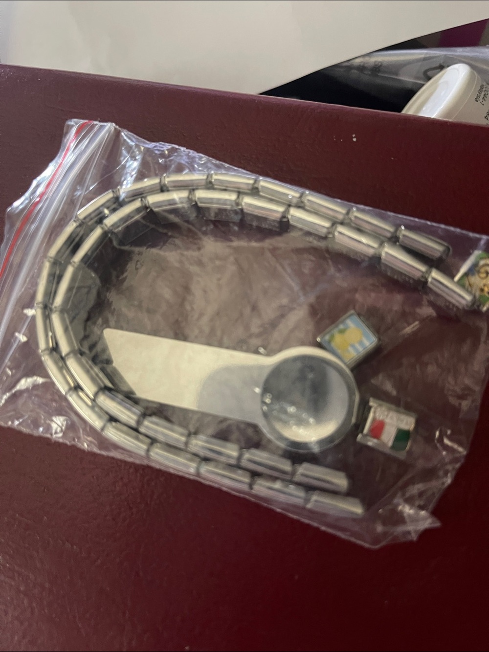 Silver Magnetic Cable Organizer with Watch Charger Holder